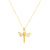 925 STERLING SILVER GOLD DRAGONFLY PENDANT