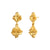 CRUMPLE STYLE ELECTROFORM EARRINGS 925 WITH 14K GOLD PLATED