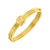 925 STERLING SILVER TWISTED GOLD BANGLE