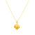 925 STERLING SILVER GOLD HEART PENDANT