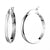 925 STERLING SILVER HALF ROUND HOOP EARRINGS 20.0 MM F29291