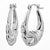 925 STERLING SILVER BACK TO BACK WAVY CURL HOOP CREOLE EARRINGS  F47133   