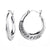 925 STERLING SILVER BACK TO BACK GREEKEY PATTERN HOOP EARRINGS F52332